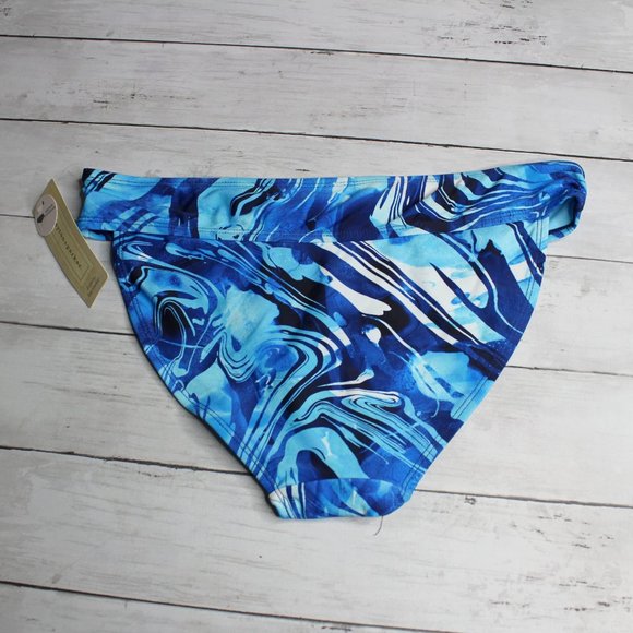 Peyton & Parker Women's Hipster Bikini Swimwear Swim Bottoms Size S Blue - Picture 5 of 5